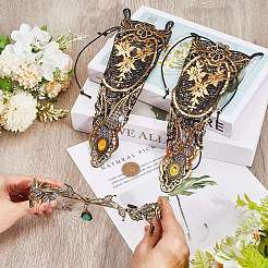2 x Vintage-Polyester-Spitzenhandschuhe&nbsp;AJEW-GF0010-48