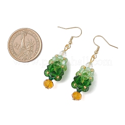 Серьги-подвески из нержавеющей стали и стекла EJEW-MZ00607