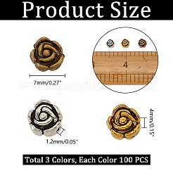 300 шт. 3 цвета бусины из сплава в тибетском стиле&nbsp;FIND-AR0004-78