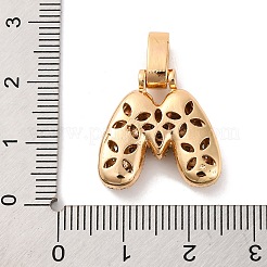 Pendentifs avec zircon cubiques à micro-pavés en laiton&nbsp;KK-C076-29M-G01
