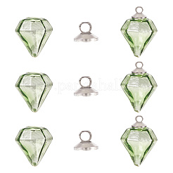 Kits para hacer colgantes con botellas de vidrio de diamantes&nbsp;DIY-TA0012-40F
