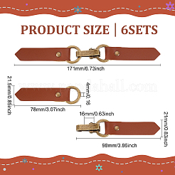 6 комплект пряжки из искусственной кожи FIND-FG0002-56