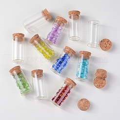 Пустые бутылки с небольшим стеклянным пробком&nbsp;LS-AJEW-WH0035-03-3x6cm