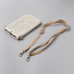 Bolsos de mujer de punto de paja con forma rectangular&nbsp;AJEW-WH20096-09