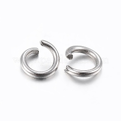 変色しにくい304ステンレススチール製オープン丸カン  ラウンド  ステンレス鋼色  4x0.8mm  20ゲージ&nbsp;LS-STAS-H437-4x0.8mm