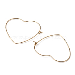 40 шт. 4 стиля латунных сережек-колец KK-BC0002-39