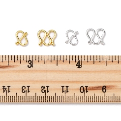 20 шт. 4 стиля латунных S-образных застежек KK-FS0001-59