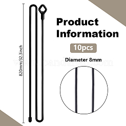 10 шт. многоразовая силиконовая стяжка для кабеля AJEW-DR0001-81
