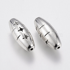 CCBプラスチックビーズ  スターと米  アンティークシルバー  33x13mm  穴：2mm&nbsp;CCB-J035-036AS