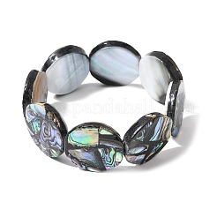 Браслеты из натуральных бусин пауа из натурального морского ушка для женщин&nbsp;BJEW-A151-01