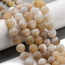 Fili di perline di agata naturale stagionato&nbsp;G-P538-A01-03