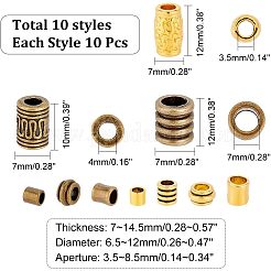 100шт 10 стильные бусины из сплава в тибетском стиле FIND-NB0002-84