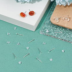 925 серебряная фурнитура для плоских серег-пусетов STER-DC0001-57C