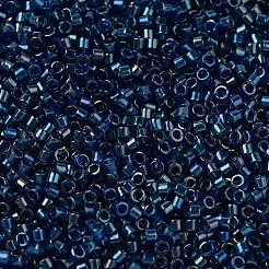 MIYUKIデリカビーズ  シリンダー  日本製シードビーズ  11/0  （db1763)エメラルド裏地コバルトab  1.3x1.6mm  穴：0.8mm  約2000PCS /ボトル  10 G /ボトル&nbsp;SEED-JP0008-DB1763