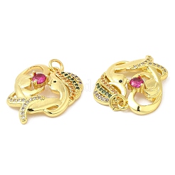 Латунные микро проложить кубического циркония подвески KK-P236-33G