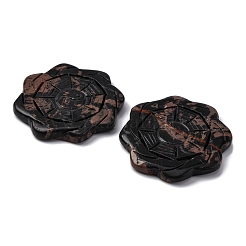 Натуральный цветок портопо с декоративными элементами в стиле инь-ян G-F783-J02-01