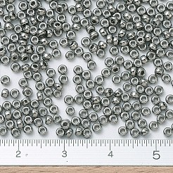 MIYUKIラウンドロカイユビーズ  日本製シードビーズ  11/0  （rr190)ニッケルメッキ  2x1.3mm  穴：0.8mm  約1100PCS /ボトル  10 G /ボトル&nbsp;SEED-JP0008-RR0190