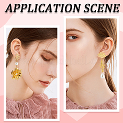 6 пара 2-х стилевых латунных сережек-гвоздиков KK-BBC0012-14