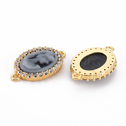 Connettori in ottone trasparente cubic zirconia&nbsp;KK-N233-120E-NF