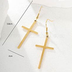 Серьга-крестик из нержавеющей стали 201 WW3016-1