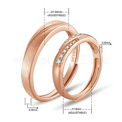 Популярные регулируемые парные кольца из стерлингового серебра 925 пробы JR245B