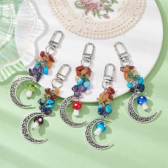 Decorazione pendente in lega di luna&nbsp;HJEW-JM01393