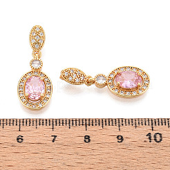 Pendentifs avec zircon cubiques à micro-pavés en laiton&nbsp;KK-N263-29A-G