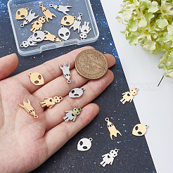 24 шт. 6 подвески из нержавеющей стали 201 с лазерной резкой&nbsp;STAS-DC0008-58