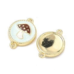 Подвески-соединители в виде грибов из осенней латуни с эмалью&nbsp;KK-K417-03C-G