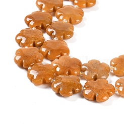 Chapelets de perles en jade topaze naturelle&nbsp;G-NH0028-01B