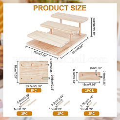 3-ярусные подставки для очков из сосны ODIS-WH0025-100