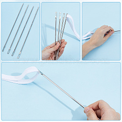 チタン鋼ターナー  縫製用具  ステンレス鋼色  221x7x4mm  穴：13.5x4mm&nbsp;DIY-CY0003-89