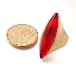 Fingerringe mit Pferdeauge aus Harz&nbsp;RJEW-R006-01G-01