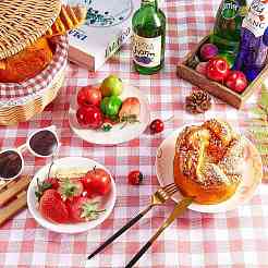 Переносной коврик для пикника из нетканого материала в клетку тартан&nbsp;JX572C-01