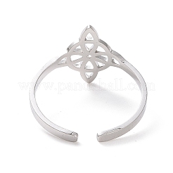 Кольцо-манжета из нержавеющей стали 304 с открытым матросским узлом&nbsp;LS-RJEW-P037-03P