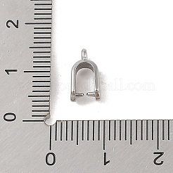 変色しない304ステンレススチール製アイスピックピンチベイル  ステンレス鋼色  10.5x4mm  穴：1.2mm  ピン：0.8mm&nbsp;STAS-Z058-01P-08