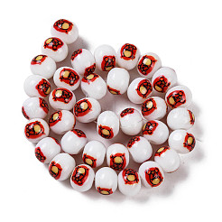 Печать стеклянных бусин для ожерелья изготовление браслетов&nbsp;GLAA-B020-02A-05