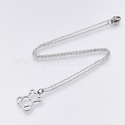 Не тускнеющие подвески из нержавеющей стали 201&nbsp;LS-NJEW-T009-JN127-40-1