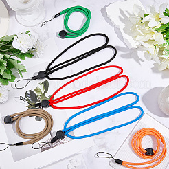 6 шт. 6-х цветные полиэстеровые ремешки для мобильных телефонов&nbsp;HJEW-GF0001-69