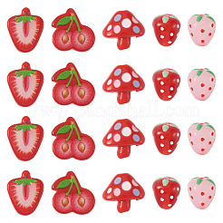 30pcs 5 styles de perles acryliques opaques&nbsp;MACR-TA0002-94