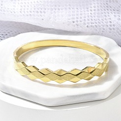 Ионное покрытие (ip) 304 нержавеющая сталь шарнирные браслеты для женщин BJEW-A011-15G