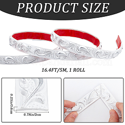 1 рулон самоклеящейся гибкой плинтусной отделки из ПВХ FIND-CP0002-10C