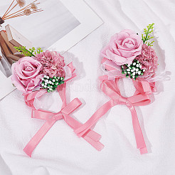 2 corsage de poignet en soie&nbsp;AJEW-CP0001-51E
