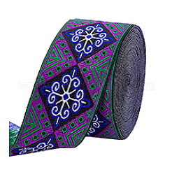 Шестиугольный узор винтажная жаккардовая полиэстеровая лента&nbsp;OCOR-WH0107-12B