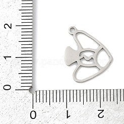 ステンレスペンダント201個  魚のチャーム  ステンレス鋼色  17.5x14.5x1mm  穴：1.4mm&nbsp;STAS-F316-28P