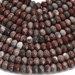 Натуральный красный линия яшмы бисер нитей G-Z111-A48