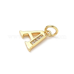 Breloques en laiton avec zircone cubique de micro pave&nbsp;KK-I382-03G-A