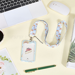 Пластиковый чехол для удостоверения личности с полиэстеровым шнурком AJEW-WH20017-33D