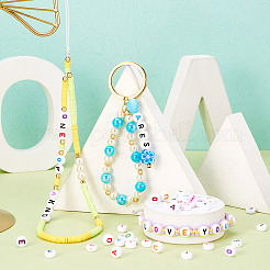 500шт 5 стильные начальные акриловые бусины OACR-TA0001-27