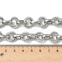 Текстурированные цепочки из двух звеньев из нержавеющей стали 304 NJEW-S453-02P-C